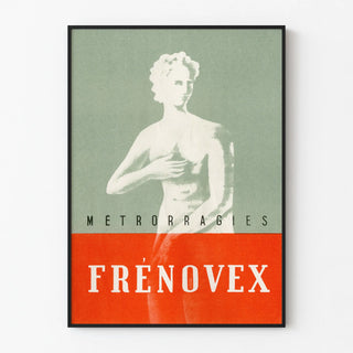 Vintage medical advertisement poster for Frénovex