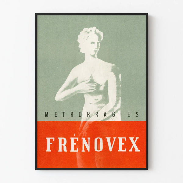 Vintage medical advertisement poster for Frénovex