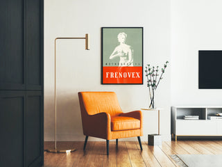 Vintage medical advertisement poster for Frénovex