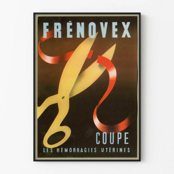 Vintage Frénovex Poster with Cutout and Uterine Hemorrhages