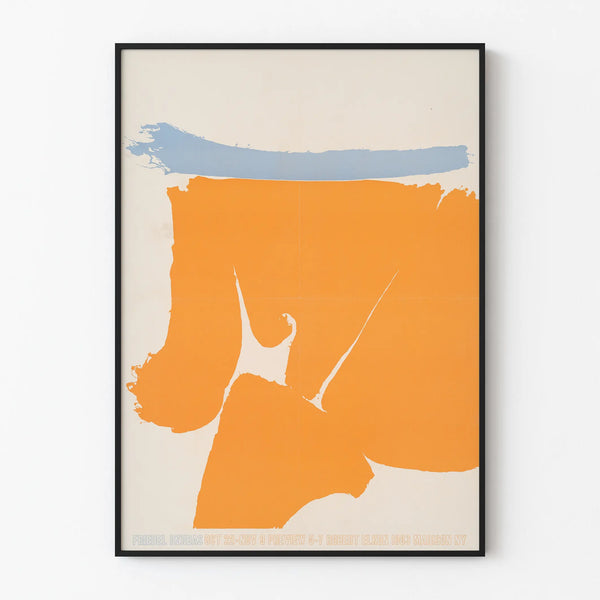 Abstract orange and blue poster Friedel Dzubas