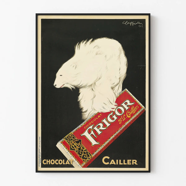 Vintage Poster for Cailler Frigor Chocolate with Polar Bear