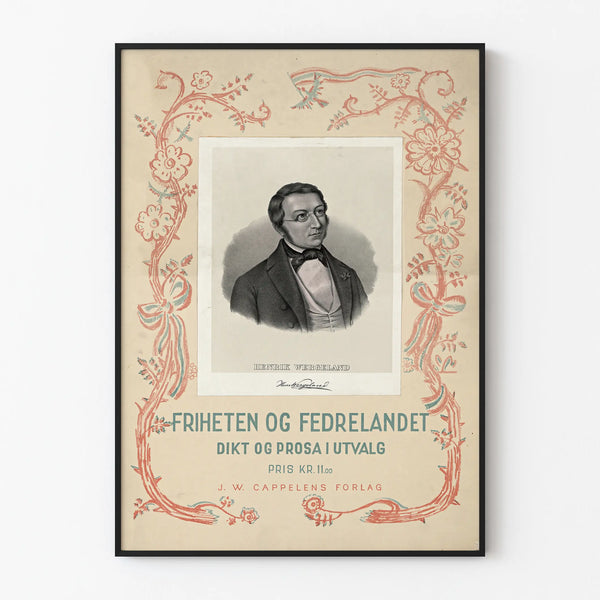 Vintage decorative poster Friheten og Fedrelandet by Henrik Wergeland