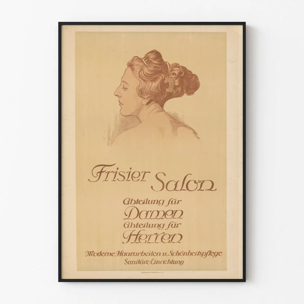 Vintage poster of a beauty salon for women and men