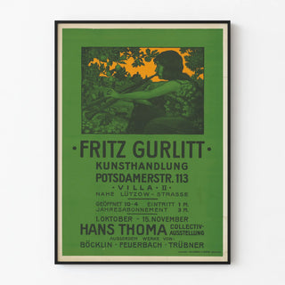 Vintage Poster Fritz Gurlitt Art Gallery - Hans Thoma Exhibition