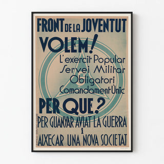 Poster Front de la Joventut - Mobilization for the People's Army