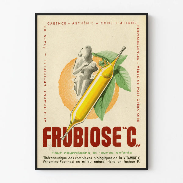 Vintage poster Frubiose C, medical wall decoration