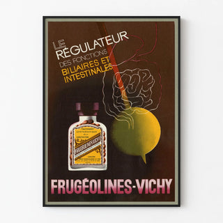 Vintage poster for Frugéolines-Vichy biliary and intestinal regulator