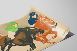 Vintage poster of horse racing spring races — artwork view