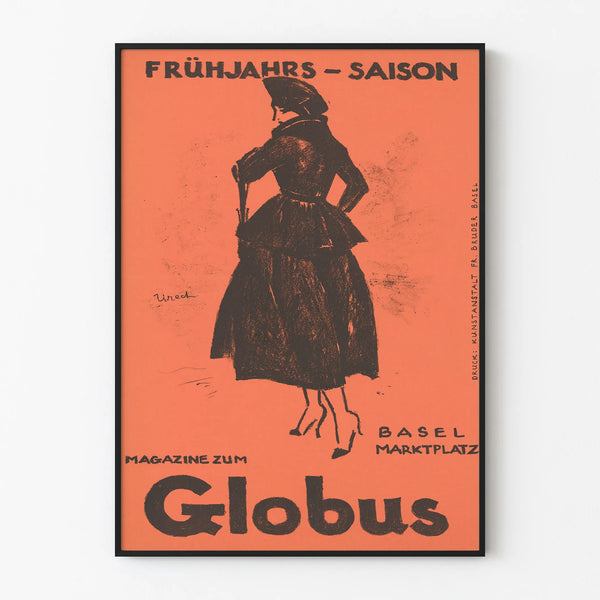 Vintage Spring Season Poster Globus Basel
