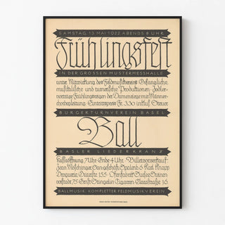 Vintage poster of the Spring Festival Ball 1922 in Basel