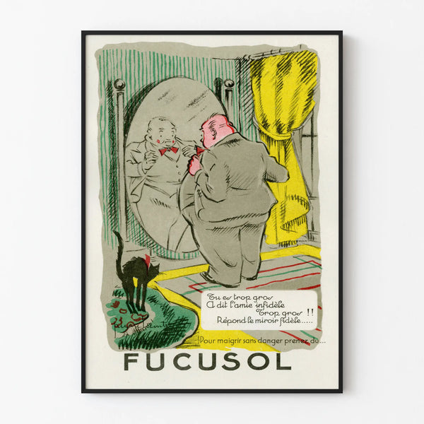 Vintage humorous poster Fucusol wall decoration
