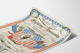 Patriotic Poster Honor Roll Fighting for Humanity