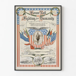 Patriotic Poster Honor Roll Fighting for Humanity