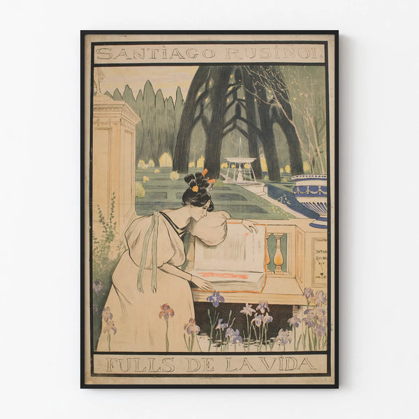 Art Nouveau Poster 'Fulls de la Vida' by Santiago Rusiñol