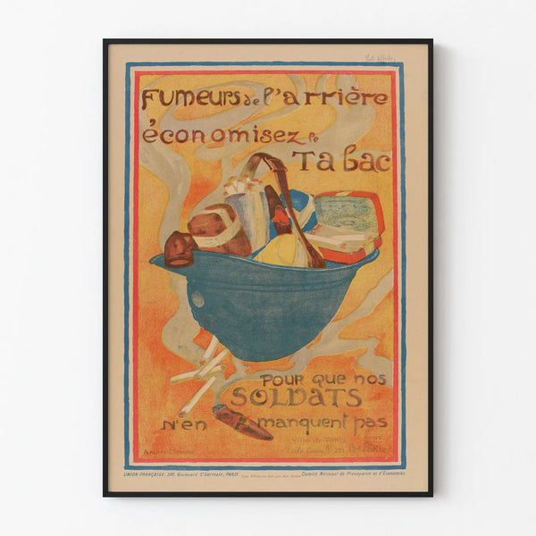 Vintage Poster Smokers in the Rear - Save on Tobacco