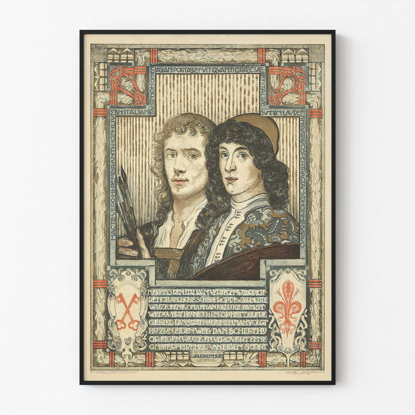 Artistic poster of Rembrandt and Raphael by G. Buskenhuet