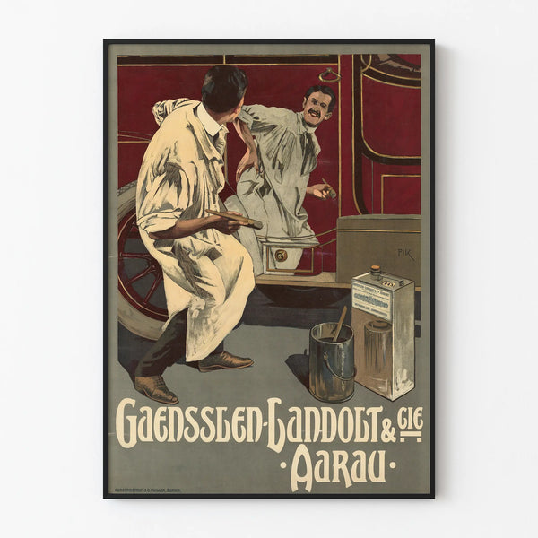 Vintage Poster Gaensslen Landolt & Cie Aarau - Industrial Wall Decoration