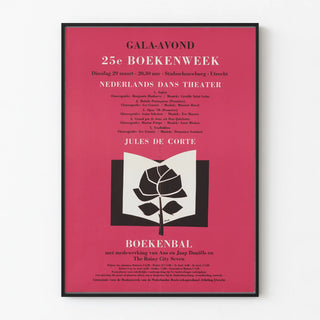 Vintage poster Gala-Avond 25th Book Week Utrecht