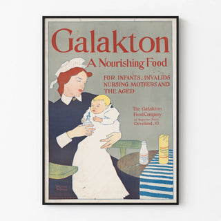 Vintage Galakton Poster, nourishing food for babies and mothers