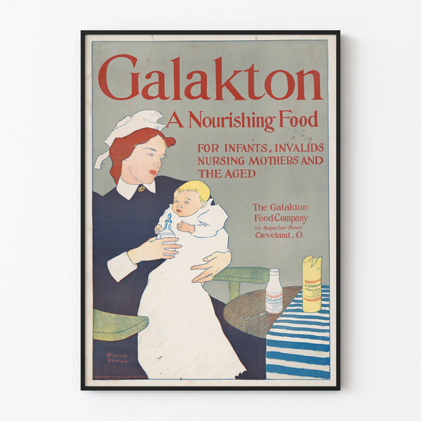 Vintage Galakton Poster, nourishing food for babies and mothers