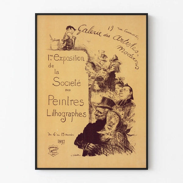 Vintage poster of the Modern Artists Gallery 1897 - Exhibition of the Society of Lithograph Painters