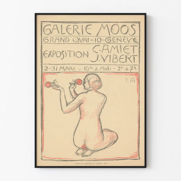 Gallery Moos Poster Exhibition C. Amiet J. Vibert Geneva