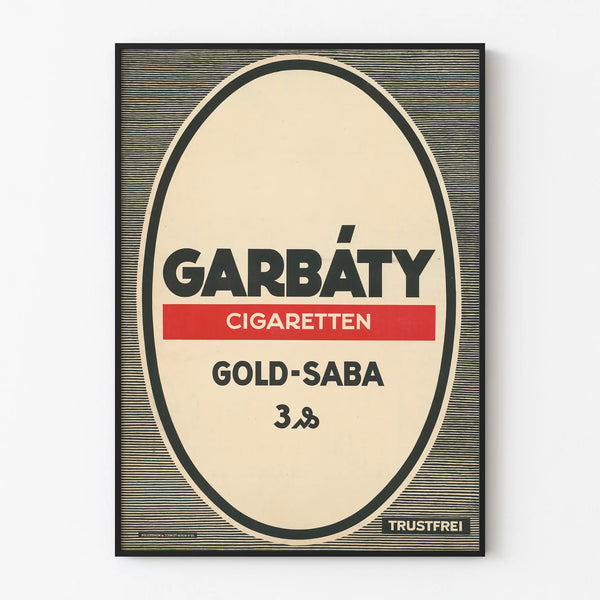 Vintage Poster Advertising Garbáty Cigarettes Gold-Saba