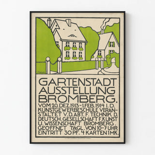 Vintage poster for the Gartenstadt Bromberg exhibition 1913-1914