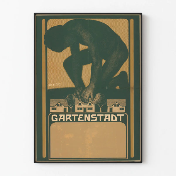 Vintage Gartenstadt Poster - Art Deco Wall Decoration