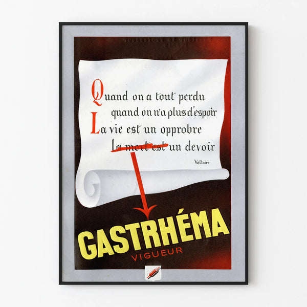 Vintage GastRhéma Poster Energy and Vitality
