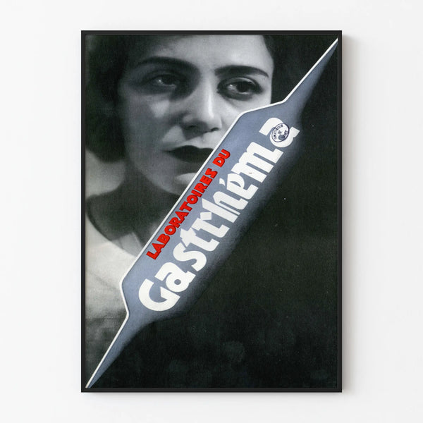 Vintage laboratory poster of Gastrhéma for wall decoration