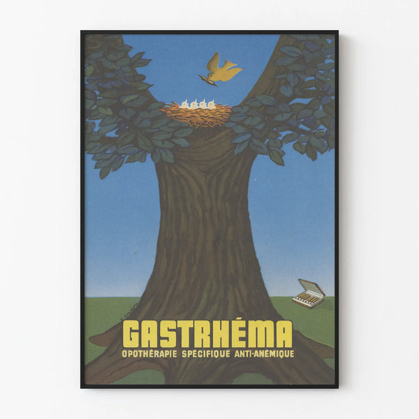 Vintage GastRhéma Poster - Retro Health Wall Decoration