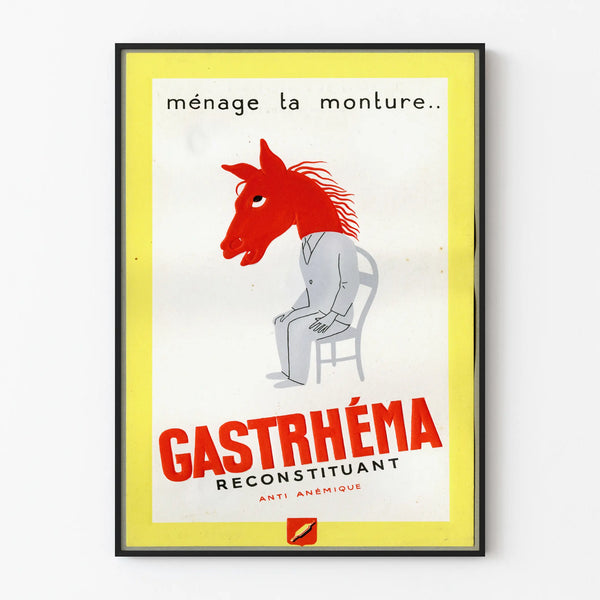 Vintage medical poster Gastrhéma reconstituting anti-anemic