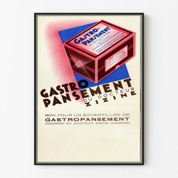 Vintage Poster Gastro-Pansement Docteur Zizine Wall Decoration
