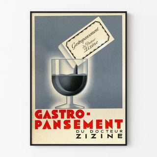 Vintage poster of Doctor Zizine's Gastro-bandage