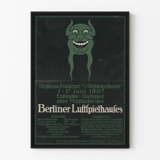 Vintage poster Berliner Lustspielhaus - Orpheum Frankfurt 1907