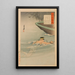 Moving Stories of the Campaign Against China and the Mirror of Honor Sergeant Kawasaki Stealing the Enemy Boat at the Daedong River - Ogata Gekkō — framed artwork on a wall