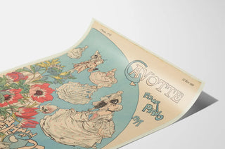 Vintage Gavotte Poster for Piano by Benjalin Godart