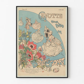 Vintage Gavotte Poster for Piano by Benjalin Godart