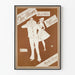 Vintage poster of Gay Pierrot with illustration of Pierrot and Columbine