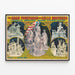 Vintage artistic poster of Adam Forepaugh and Sells Brothers - Statues and classical scenes — framed artwork on a wall
