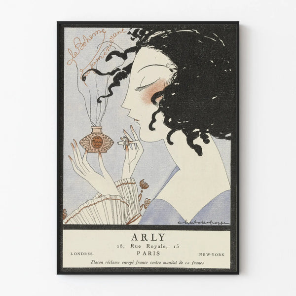 Vintage advertising poster ARLY perfume Bohemian