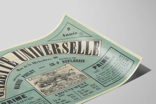 Vintage Gazette Poster Rue de la Michodière 20 — artwork view