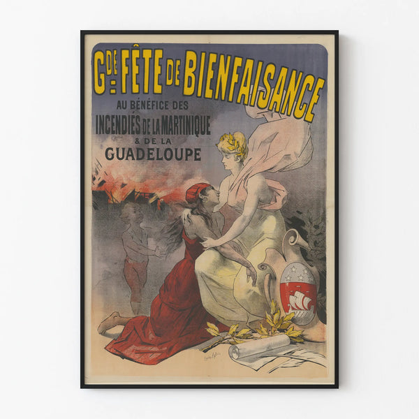 Vintage Poster for the Great Charity Festival of Martinique and Guadeloupe