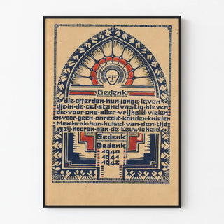 Commemorative Decorative Poster for the Memory of the Fallen from 1940 to 1942