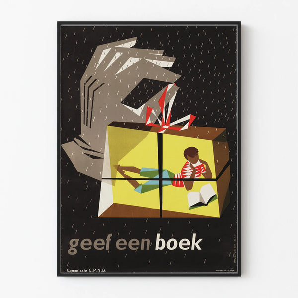 Vintage Poster 'give a book' for Wall Decoration