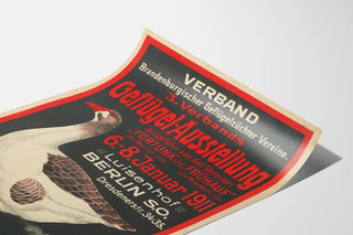 Vintage Bird Exhibition Poster Berlin 1911