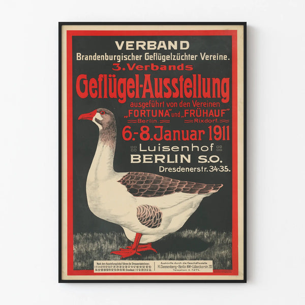 Vintage Bird Exhibition Poster Berlin 1911