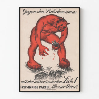 German Propaganda Poster Against Bolshevism